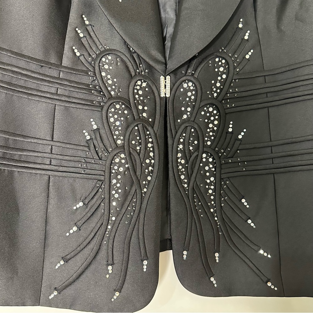 Moshita black embellished blazer jacket - Picture 11 of 14